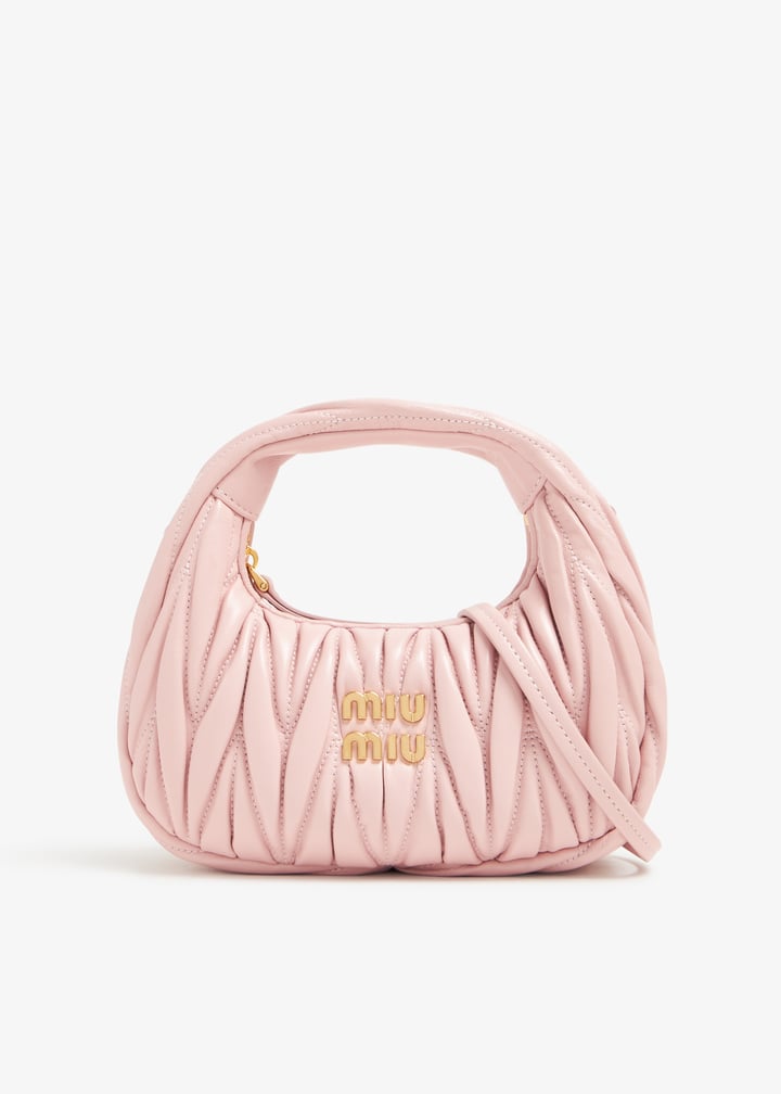 ★TOUT Y EST★ Women's Daily Hobo Bag Pink QP122WBG23 QP122W Miu Miu Wander matelassé hobo mini bag for Women - Pink in