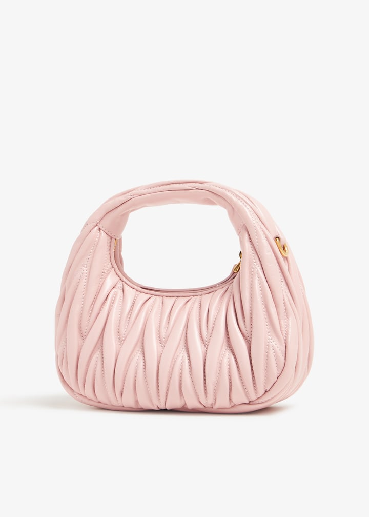 Miu Miu Wander matelassé hobo mini bag for Women - Pink in