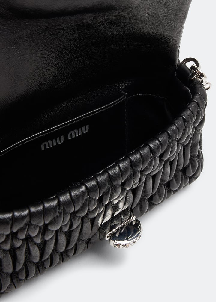 Miu Miu Miu crystal leather mini-bag for Women - Black in UAE
