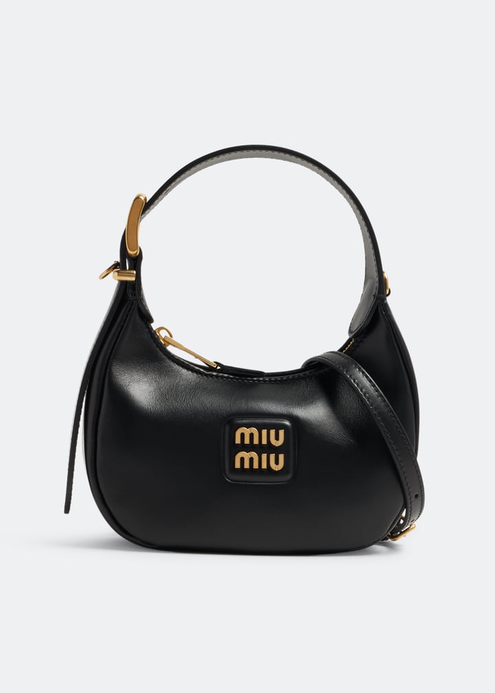 Miu Miu Leather hobo bag for Women - Black in UAE | Level Shoes