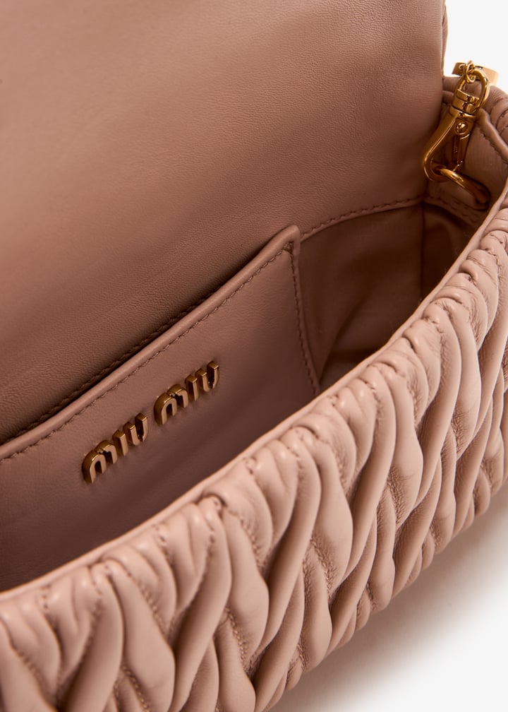 Miu Miu Matelassé leather mini bag for Women - Pink in Qatar