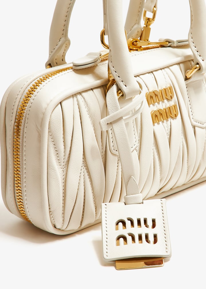 Miu Miu Arcadie matelassé leather mini-bag for Women - Cream