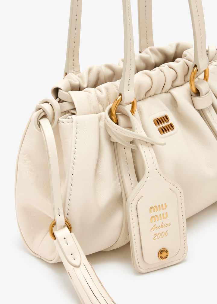 Miu Miu Joie nappa leather mini bag for Women - White in