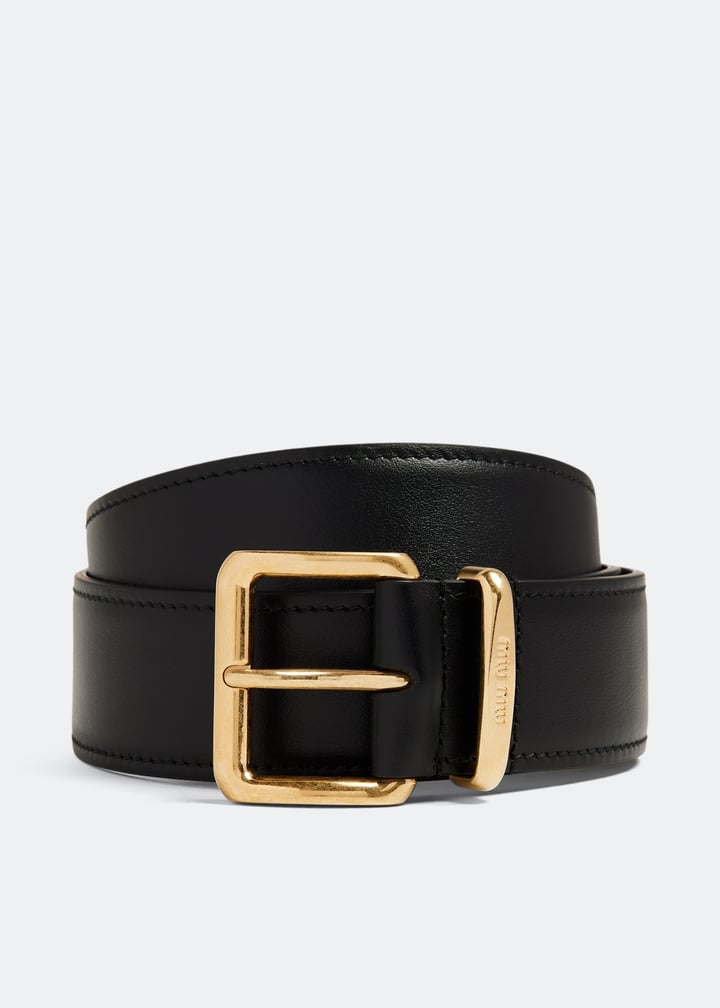 MIU MIU | BLACK LEATHER BELT ベルト 5CC536 EFX F0002 Black Leather Belt | Miu Miu
