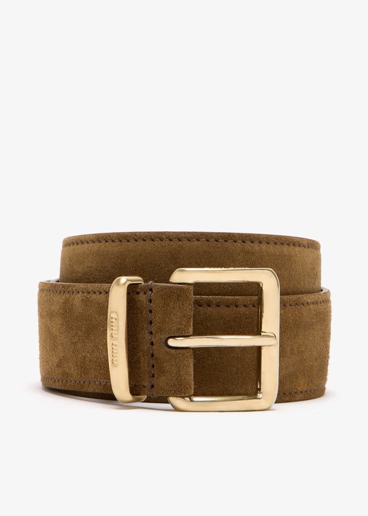 ベルト Miu Miu Camel Suede Belt Miu Miu Miu Miu Woman Camel Suede Belt | luosophy | REVERSIBLE