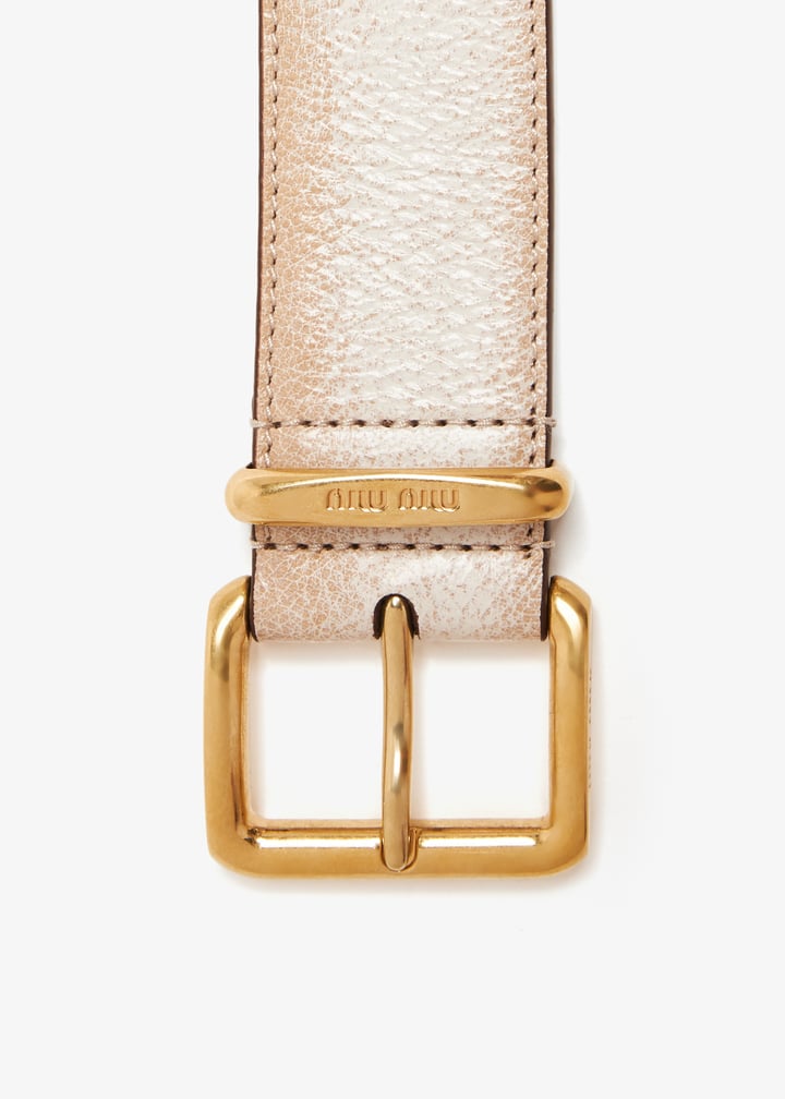 Miu Miu Nappa leather belt for Women - White in UAE | Level Shoes