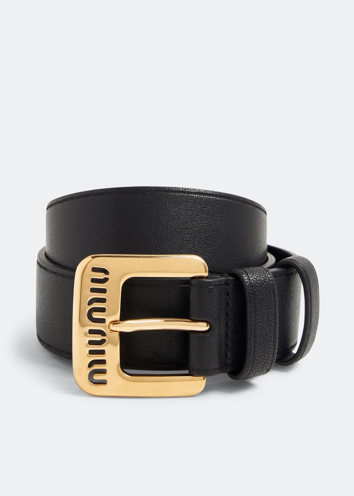 Miu Miu Nappa leather belt for Women - Black in UAE | Level