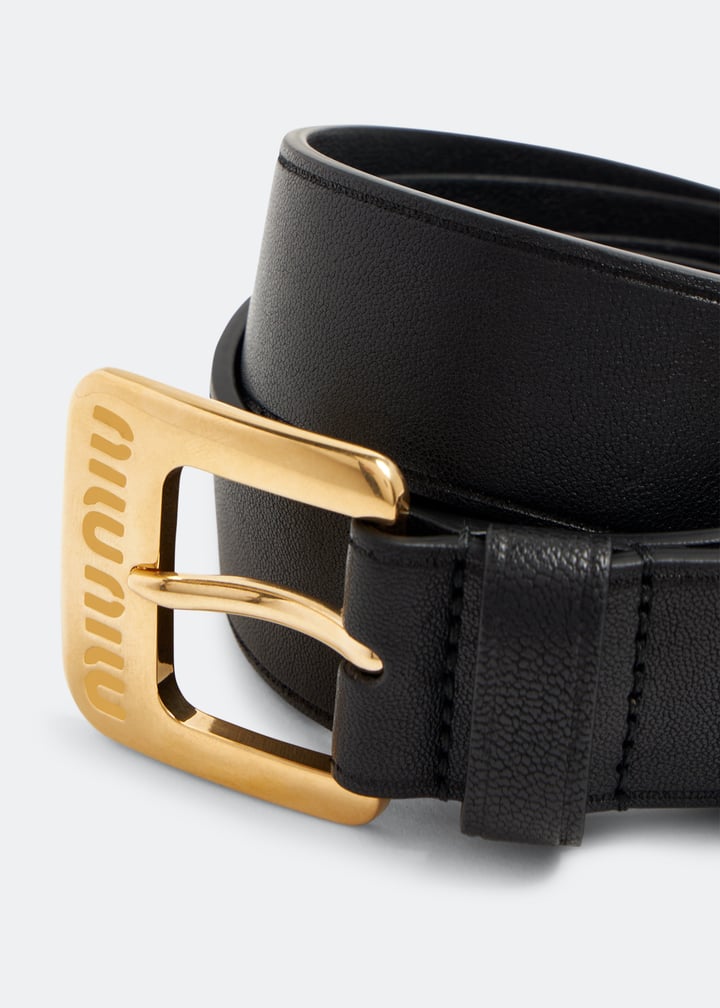 Miu Miu｜BELTS (5CC545 EFX F0002) Oak Nappa Leather Belt | Miu Miu