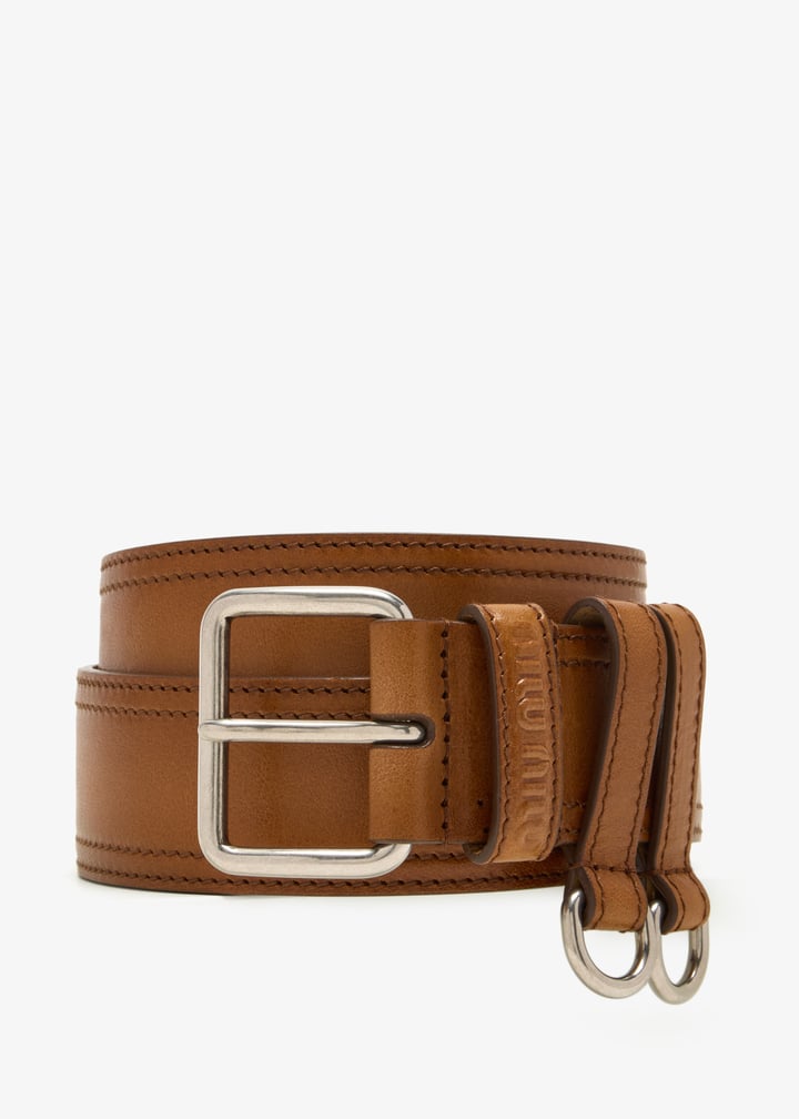 Miu Miu Leather belt for Women - Brown in UAE | Level Shoes