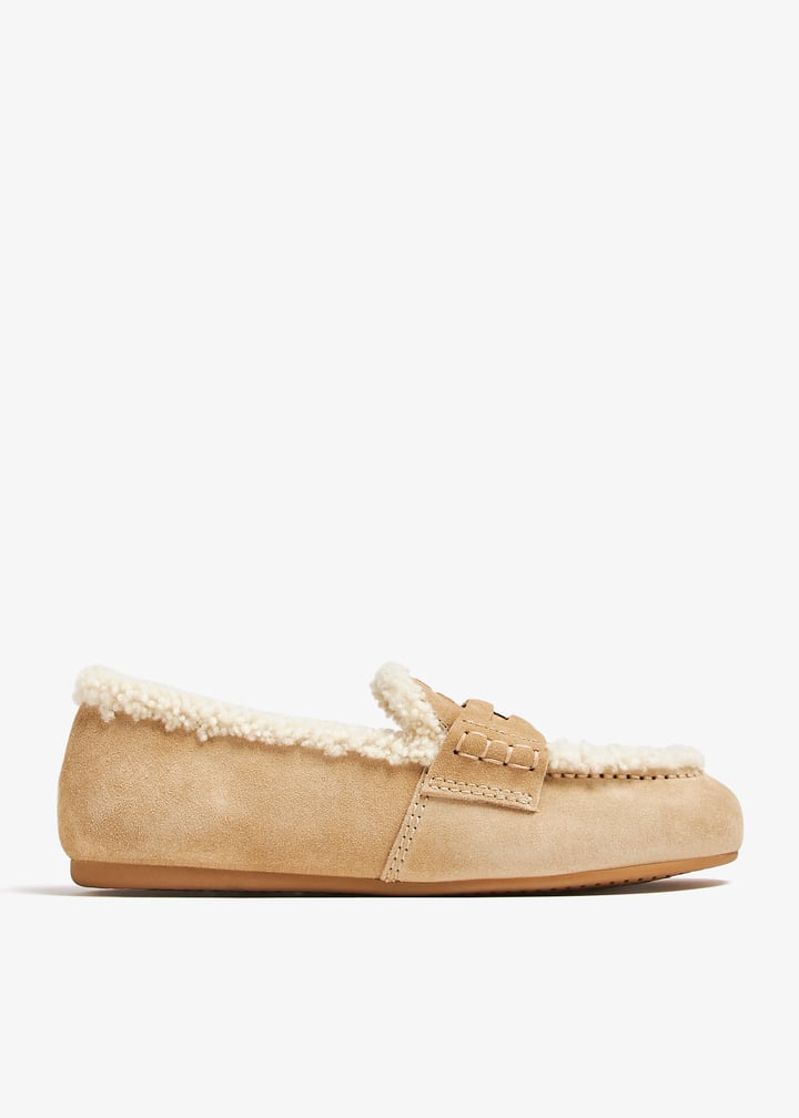 ローファー・オックスフォード MIU MIU Beige Suede Loafers MIU ベージュ系 MiuMiu(ミュウミュウ) ローファー