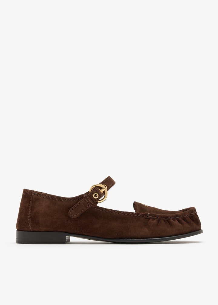 Miu Miu Suede loafers for Women - Brown in UAE | Level Shoes