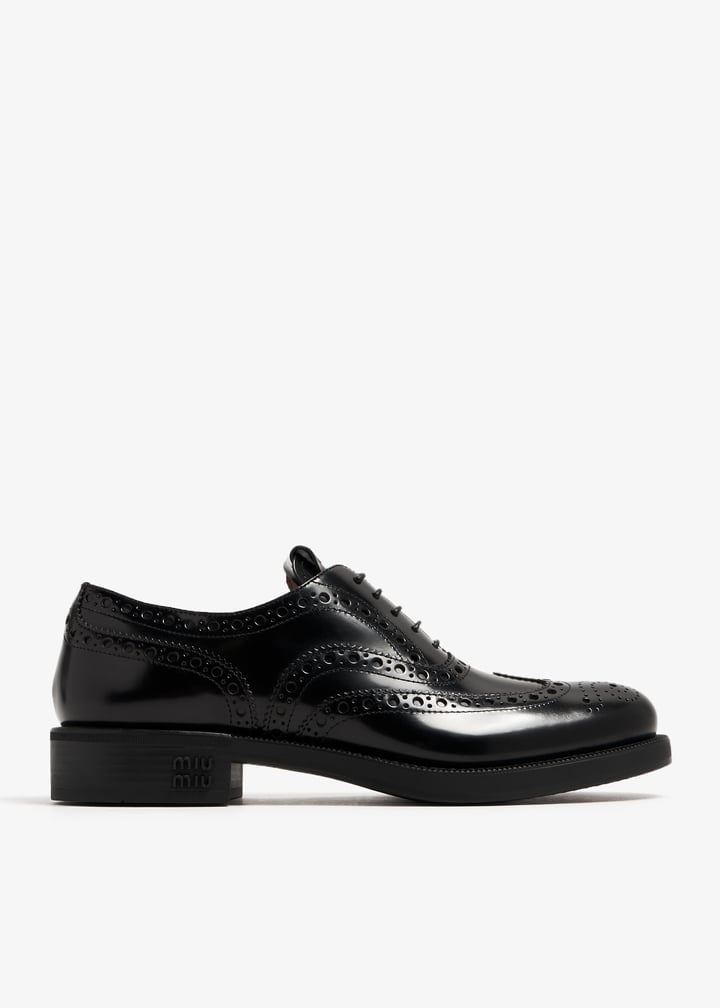 Miu Miu x Church's Oxford Brogue shoes for Women - Black in