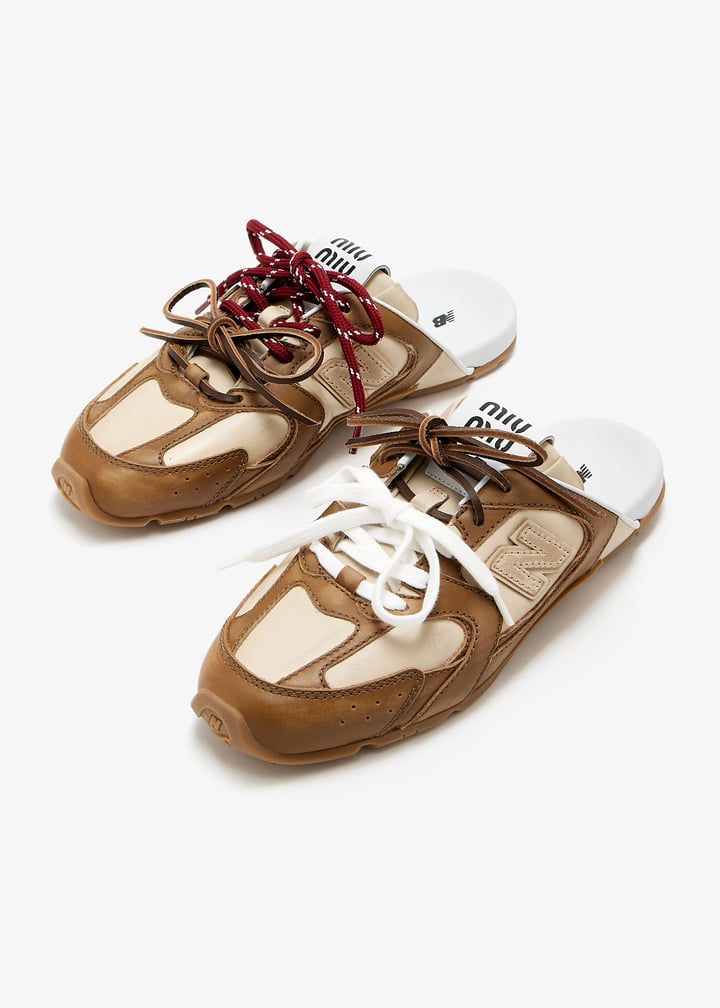 New Balance X Miu Miu 530 SL deco calf leather mules＊送料込 New Balance X Miu Miu 530 SL deco calf leather mules＊送料込