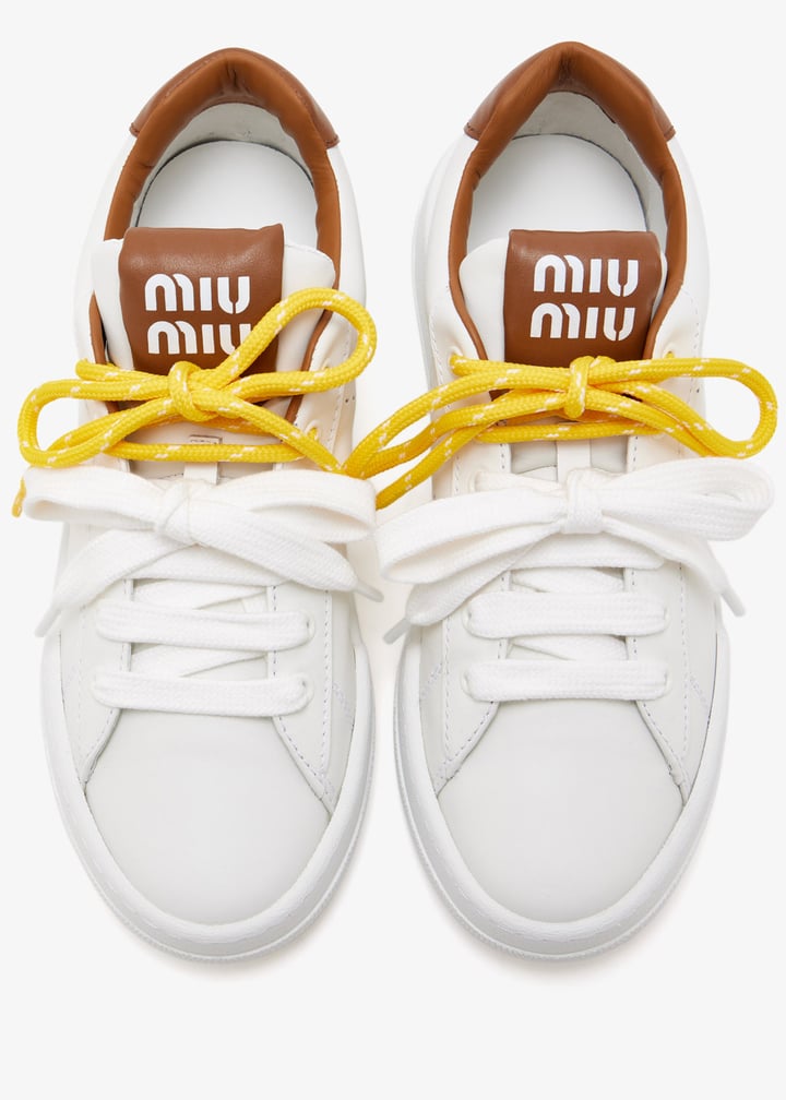 Miu Miu Leather sneakers for Women - White in UAE | Level Shoes