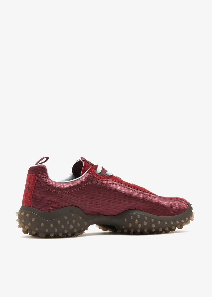 Bubble technical fabric and suede sneakers 3