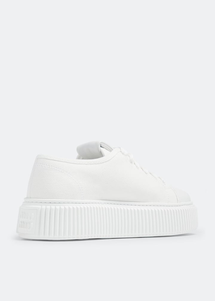 Miu Miu Denim sneakers for Women - White in KSA | Level Shoes