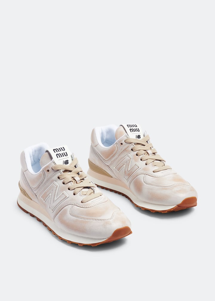 Miu Miu x New Balance 574 vintage-effect sneakers for Women