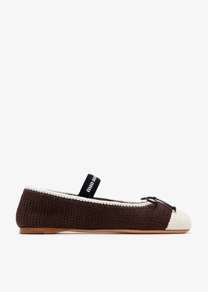 靴 Miu Miu Women's Brown and Black Ballet Miu Miu | Shoes | Miu Miu Cowhide Fashion Strap Ballet Shoes