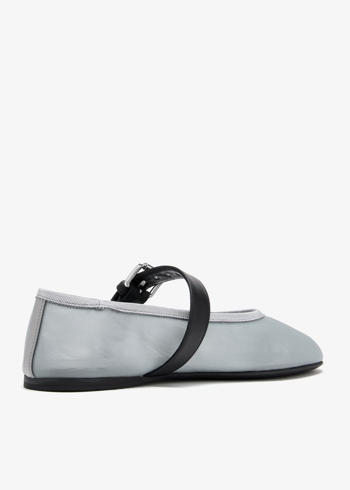 Miu Miu Mesh fabric ballerinas for Women - Grey in UAE
