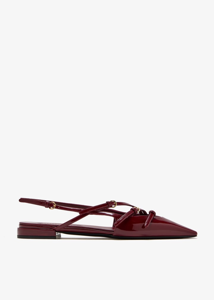 Buckle slingback ballerinas