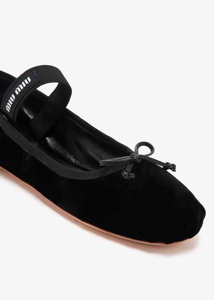 Miu Miu Velvet ballerinas for Women - Black in UAE | Level Shoes