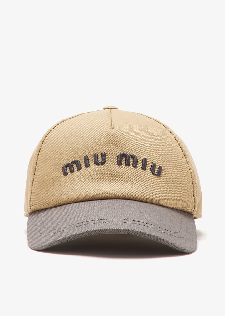 MiuMiu Drill baseball cap キャップ 帽子 miumiu】ドリル ベースボールキャップ (MiuMiu/キャップ