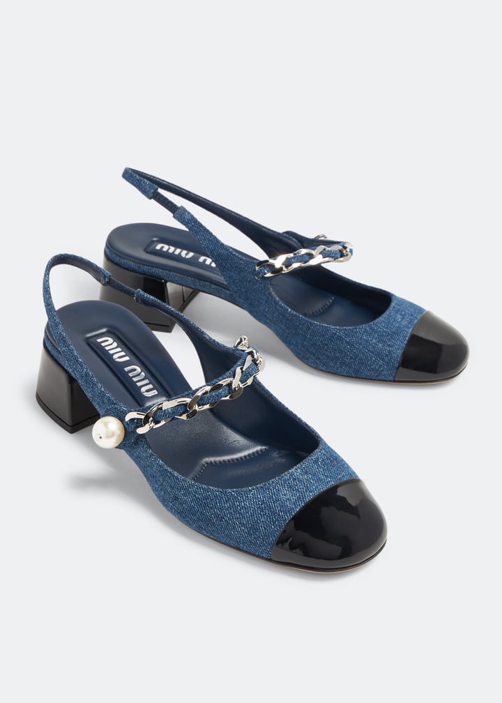Miu Miu Denim slingback pumps for Women - Blue in UAE