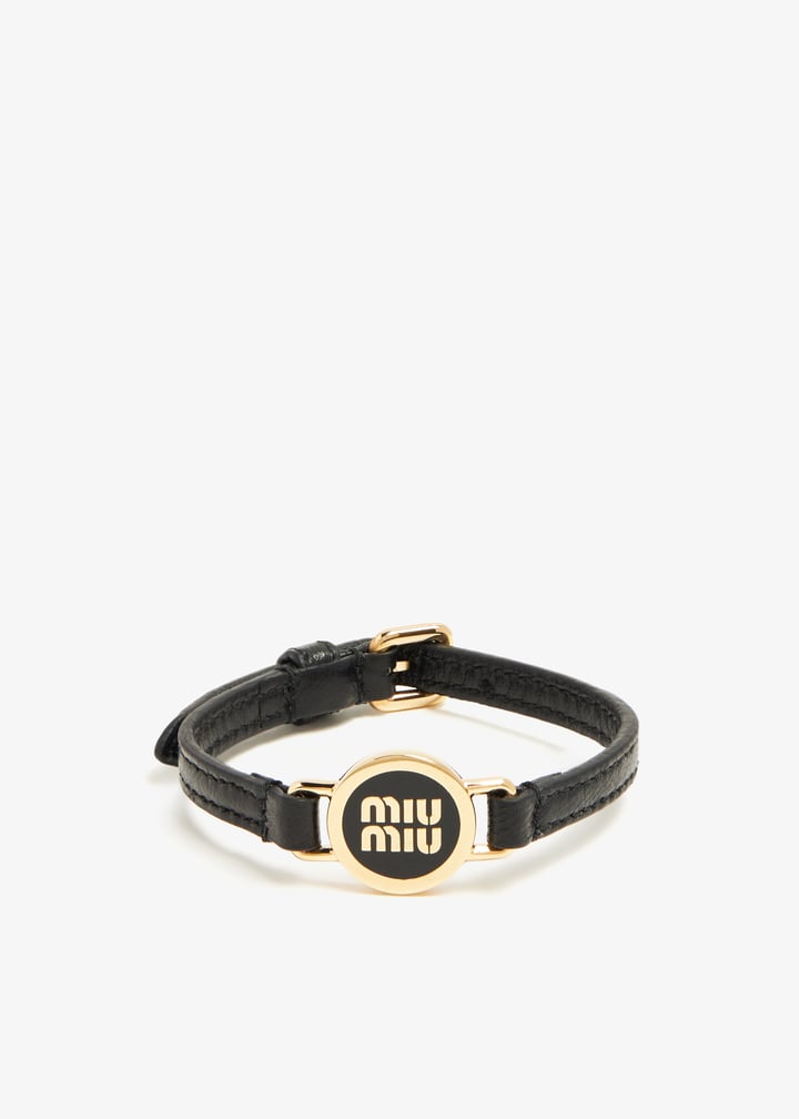 Miu Miu Nappa leather bracelet for Women - Black in KSA | Level Shoes