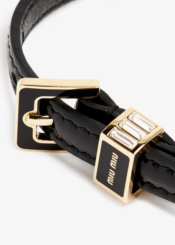 Miu Miu Leather bracelet for Women - Black in UAE | Level Shoes