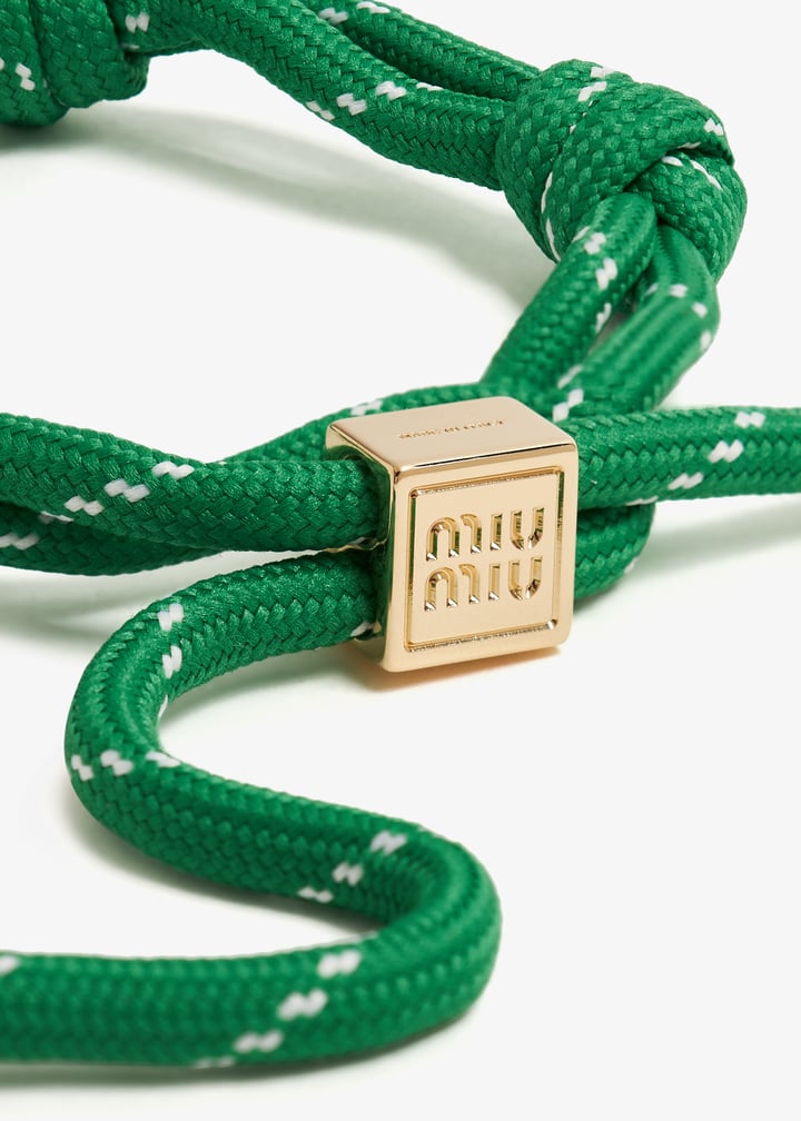 Miu Miu Cord and nylon bracelet for Women - Green in UAE