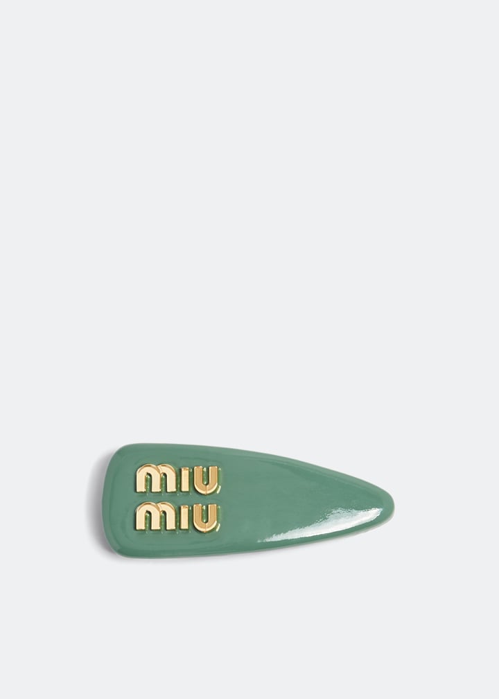 MiuMiu [Miu Miu] FW24 Women’s Patent Leather Hair Clip 5IF0 Miu Miu patent-leather Hair Clip | Black | FARFETCH