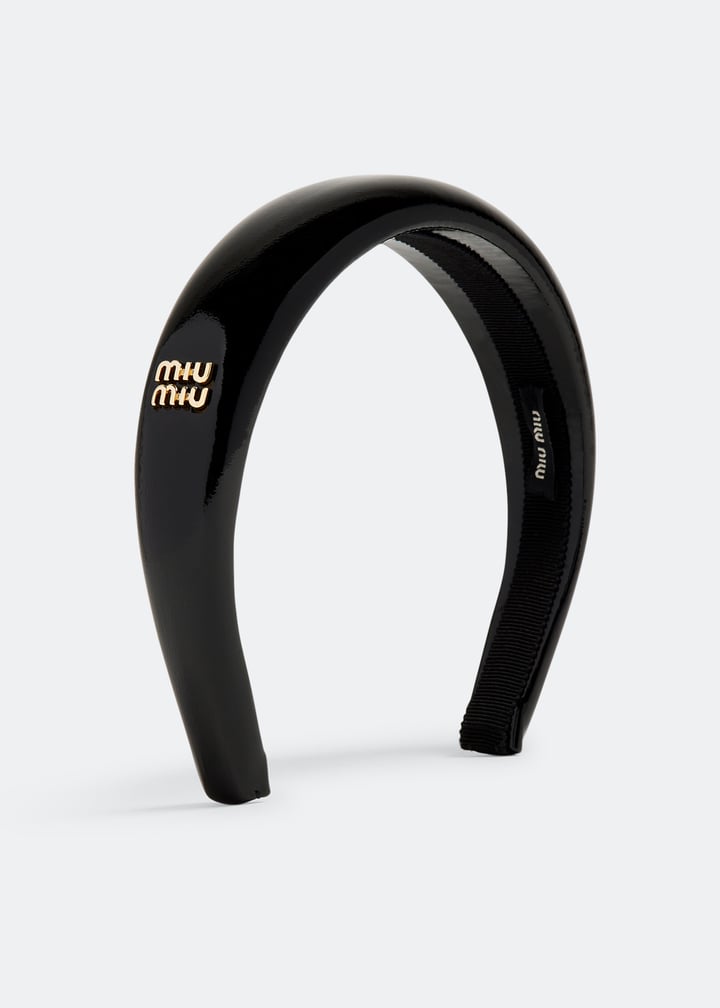 Miu Miu Patent leather headband for Women - Black in UAE