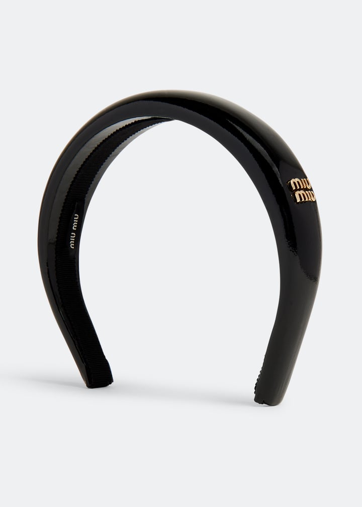 Miu Miu Patent leather headband for Women - Black in UAE