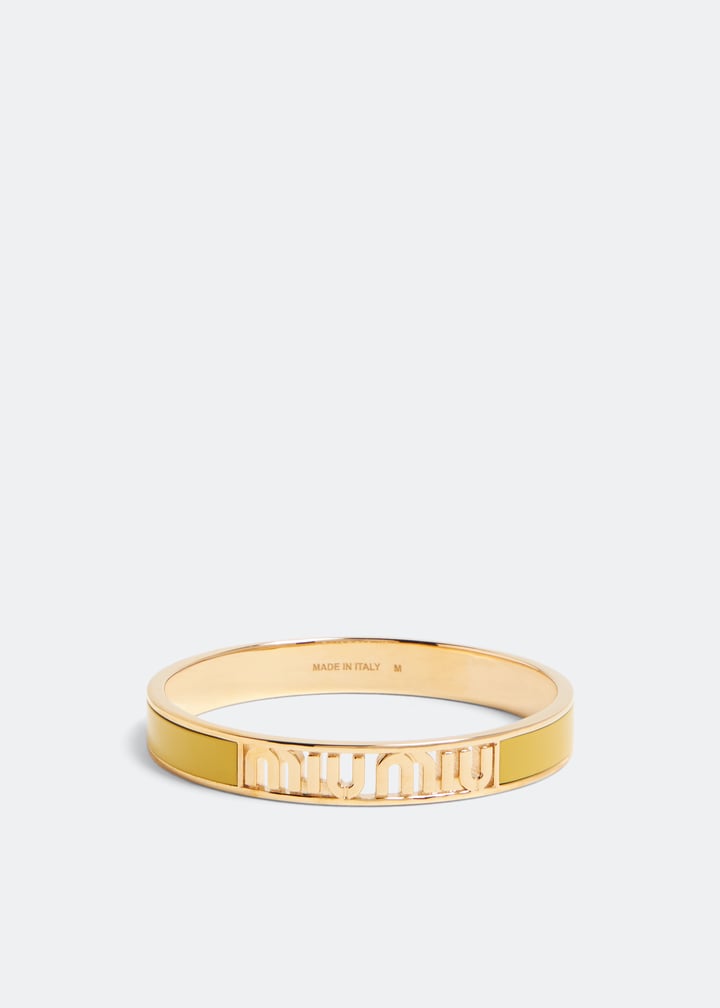 Miu Miu Enamelled metal bangle bracelet for Women - Yellow in UAE