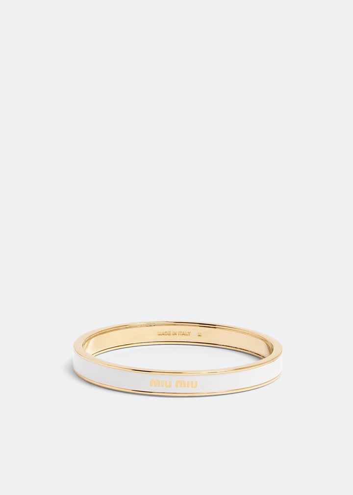Miu Miu Enamelled metal bangle bracelet for Women - White in UAE