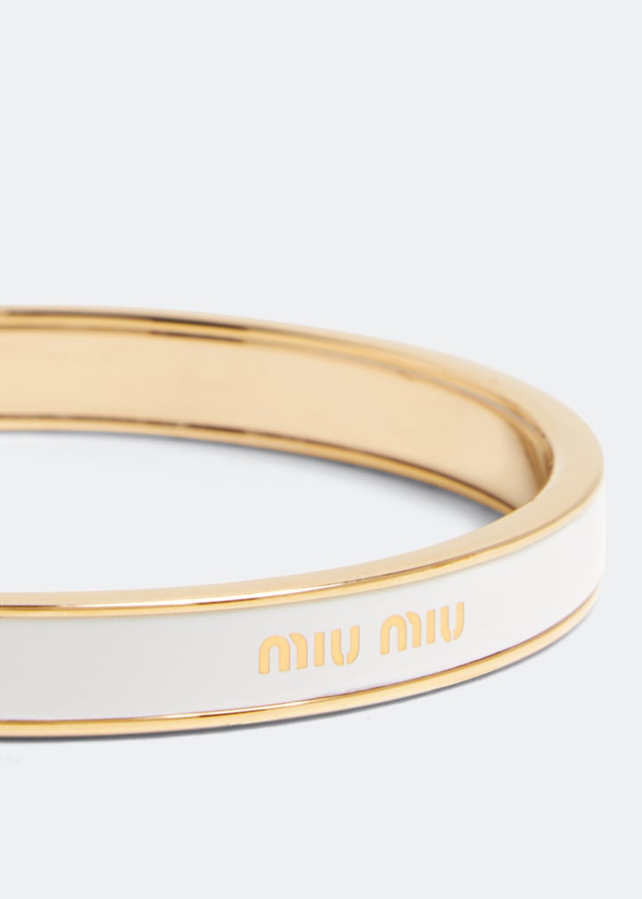 Miu Miu Enamelled metal bangle bracelet for Women - White in UAE