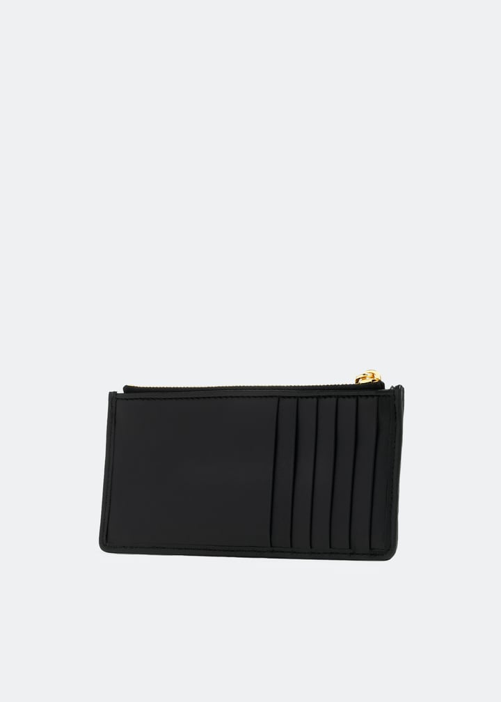 Miu Miu Matelassé leather zipper wallet for Women - Black in