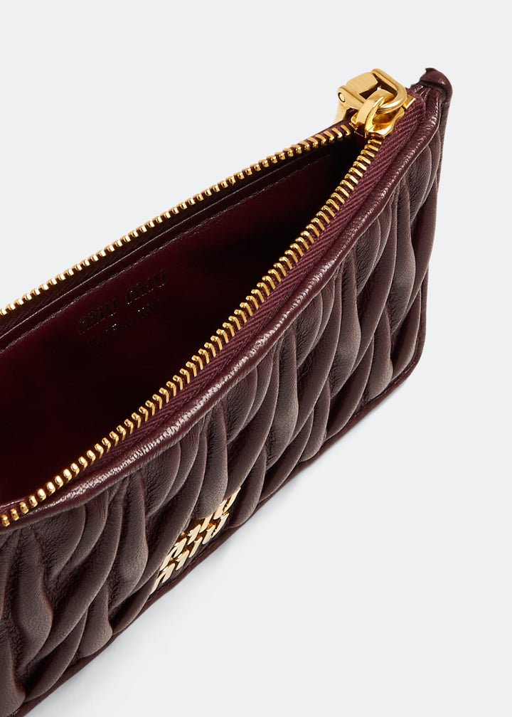 Miu Miu Matelassé leather envelope wallet for Women