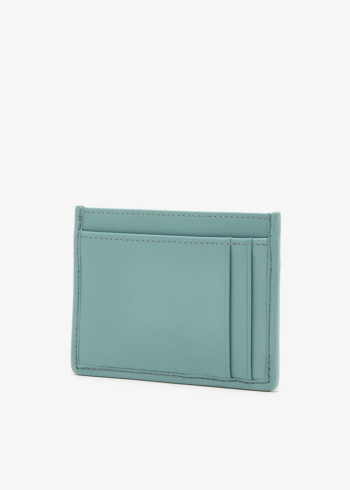 Miu Miu Matelassé leather card holder for Women - Blue in