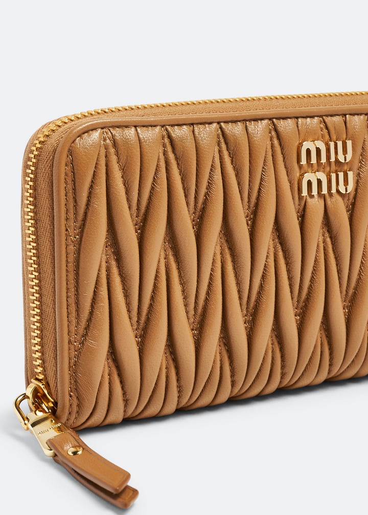 Miu Miu Matelassé leather large wallet for Women - Brown in UAE