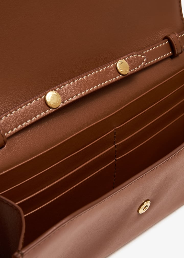 小物 MIU MIU Brown Leather Wallet Miu Miu Leather cord strap wallet for Women - Brown in UAE | Level