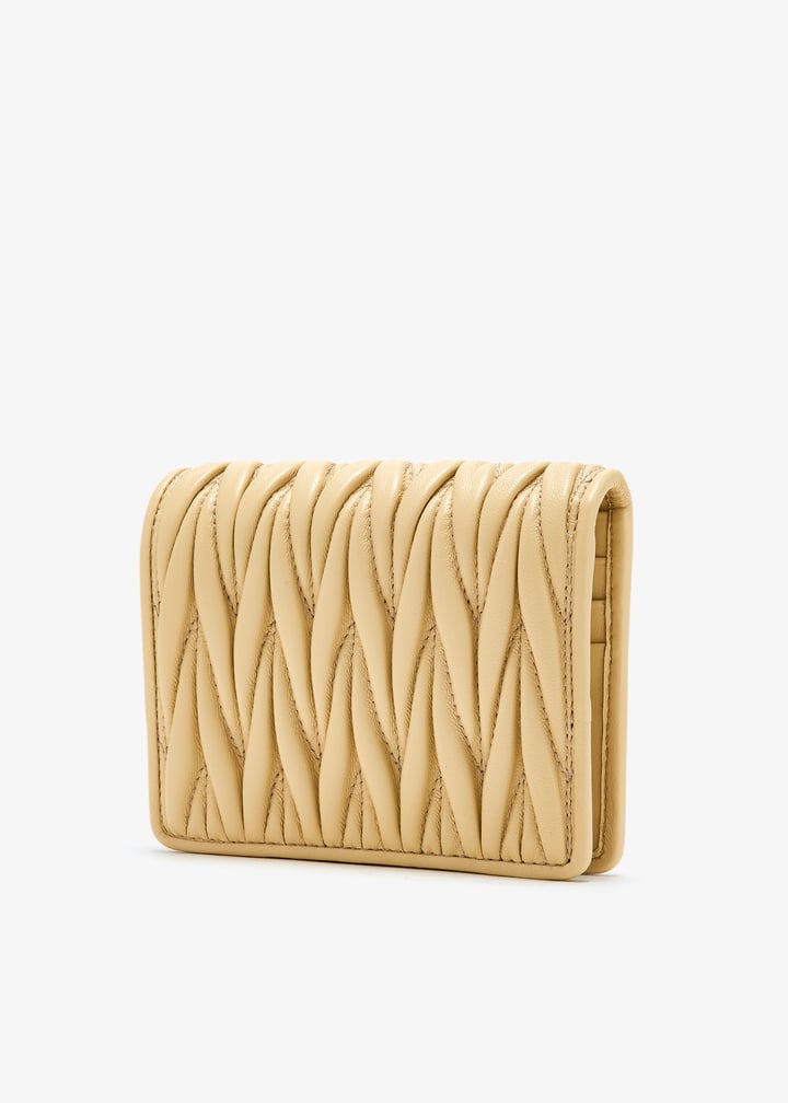 Miu Miu Matelassé leather wallet for Women - Yellow in UAE