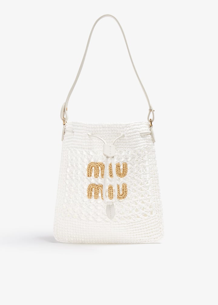 Miu Miu Woven fabric mini-bag for Women - White in UAE