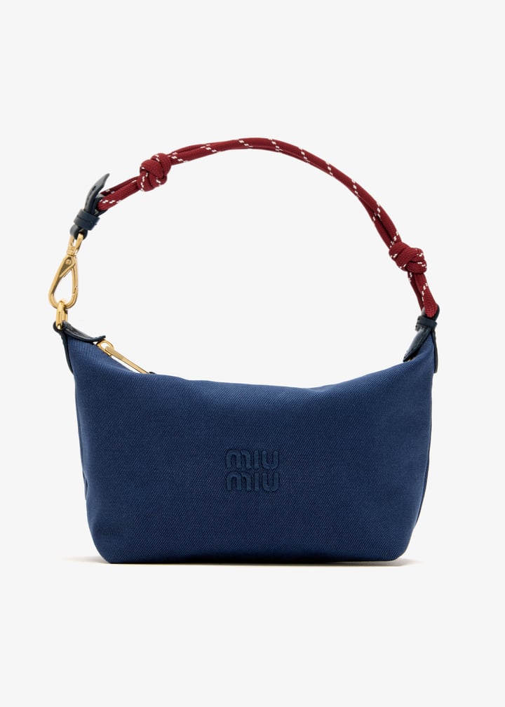 Miu Miu Gabardine pouch for Women - Navy in UAE | Level Shoes