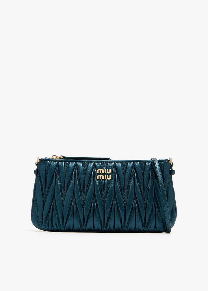 Miu Miu Matelassé nappa leather mini-pouch for Women - Green