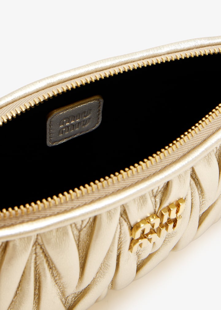 関税・送料込 MIU MIU Biscuit leather clutch バッグ Miu Miu Biscuit Leather Clutch in Brown | Lyst UK