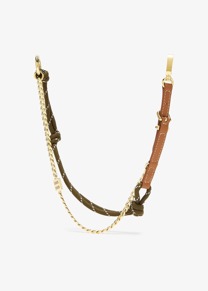 Miu Miu Leather, cord and metal trick for Women - Brown in