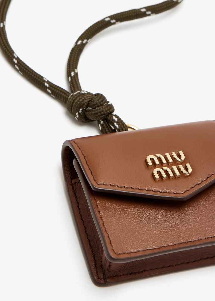 Miu Miu Mini-pouch leather, cord, and metal trick for Women