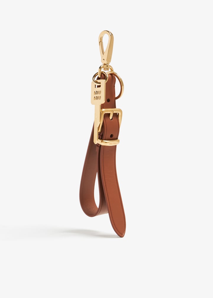 Miu Miu Leather key ring for Women - Brown in UAE | Level Shoes Miu Miu Leather key ring for Women - Brown in UAE | Level Shoes