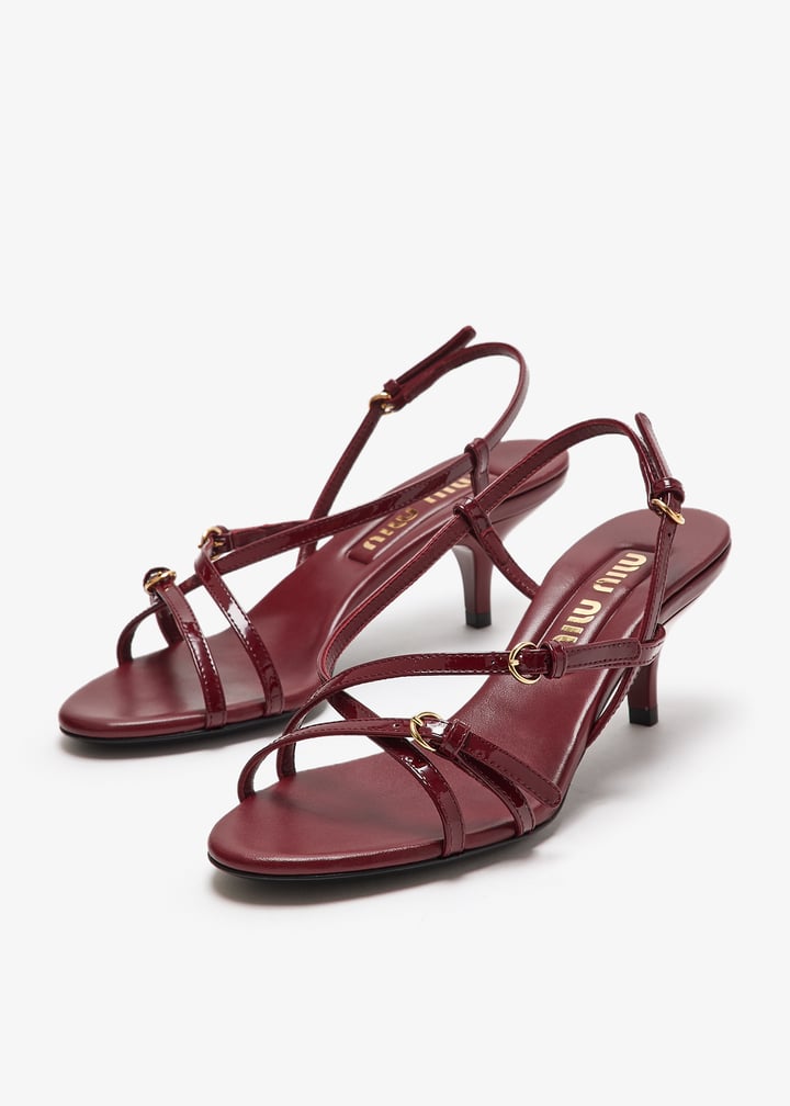 Miu Miu Patent leather sandals with buckles for Women